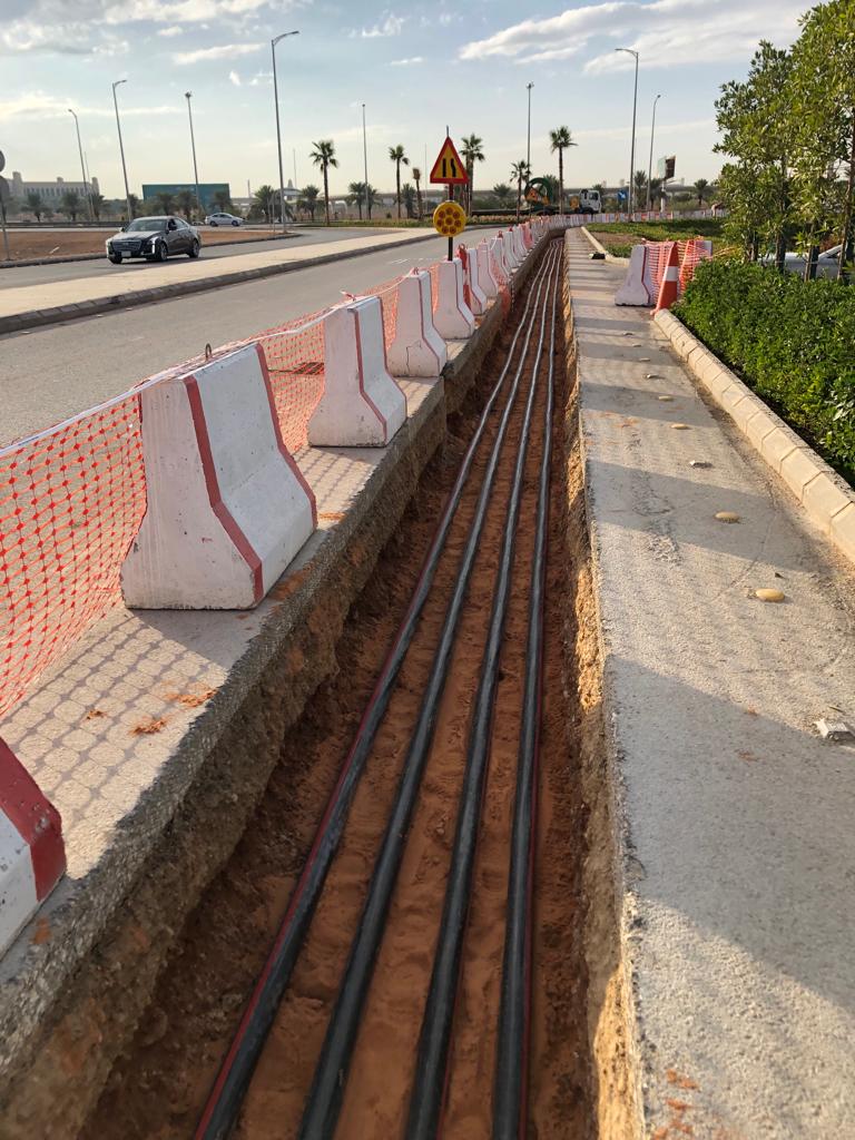 Underground power cable installation